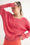 Waffle Boat Neck Sweater
