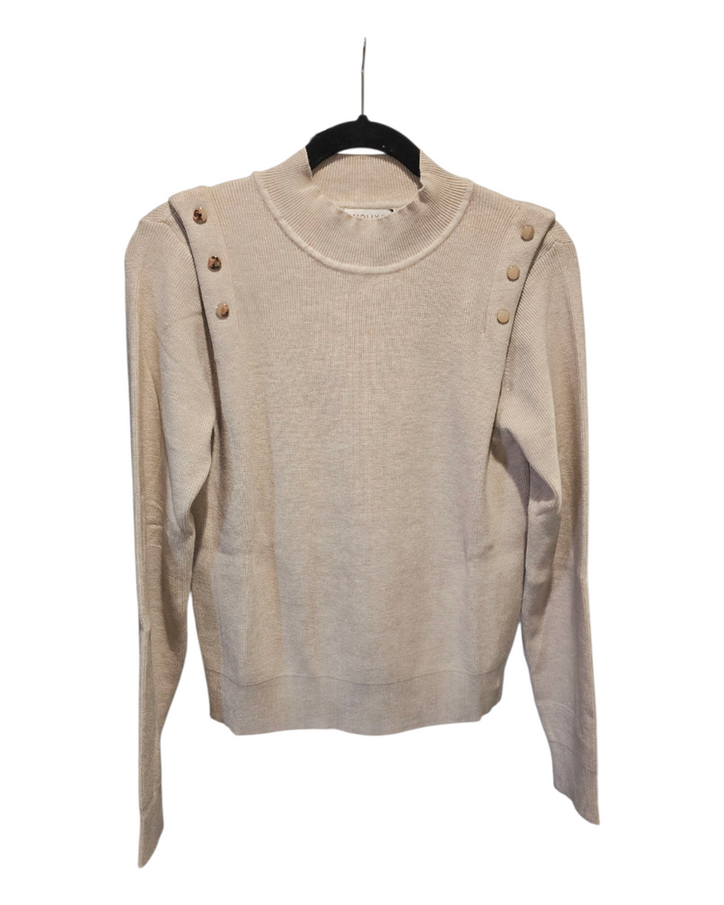 Molly Long Sleeve Top - Beige