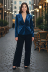 Blue Knitted Blazer