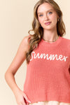 Summer Sweater Tank Top