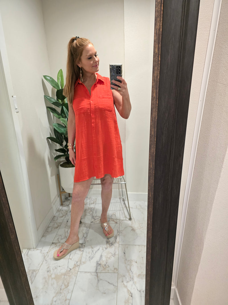 New Light Mini Dress - Cabana Red