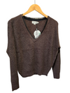 Knitted Sweater Lace Detail - Chocolate