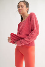Waffle Boat Neck Sweater