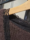 Knitted Sweater Lace Detail - Chocolate