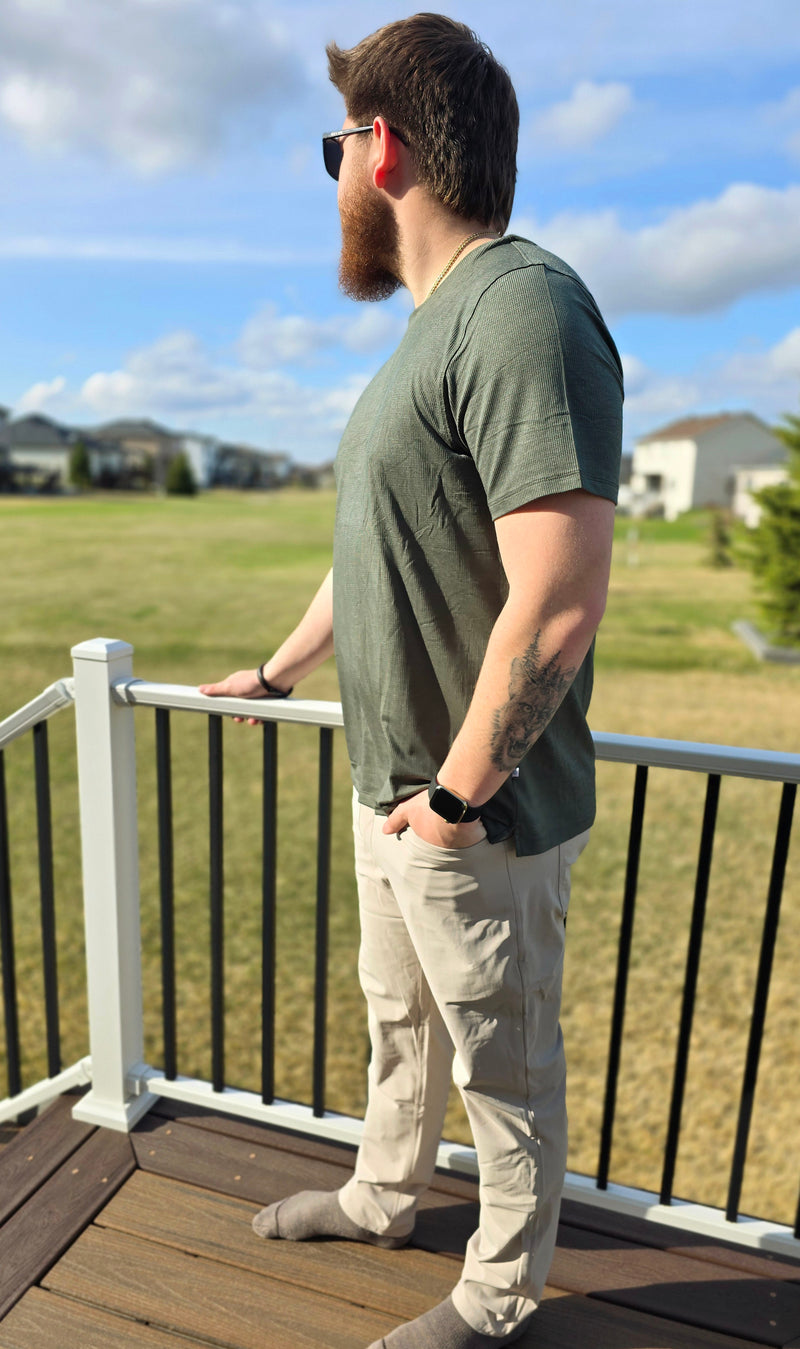 7 Diamonds Men's Core Textured Crew Neck