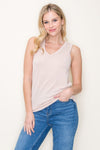 Short Sleeve V-Neck Mini Ribbed Top