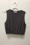 Crop Round Neck Short Sleeveless Top