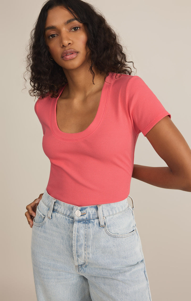 Z Supply Sirena Tee - Sunset Pink