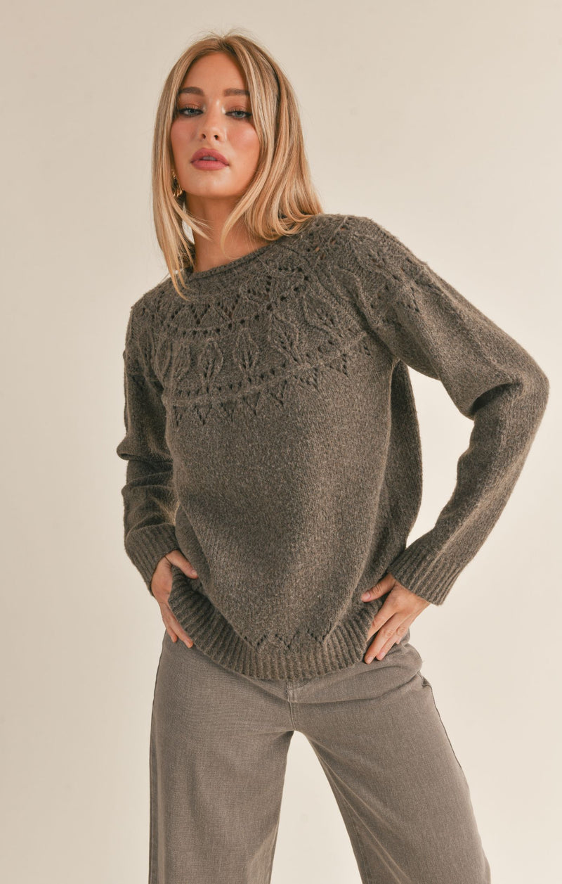 Lyra Pointelle Detail Sweater
