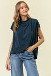 DRAPED SHOULDER DOLMAN CUPRO TOP