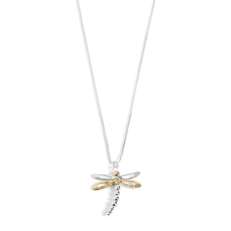 Mixed Metal Dragonfly Necklace