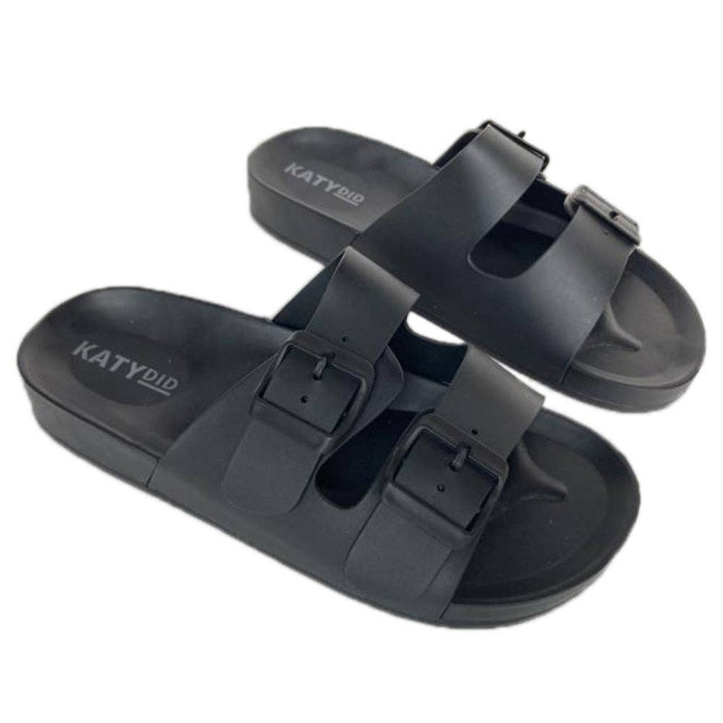 Black Rubber Sandals for Women