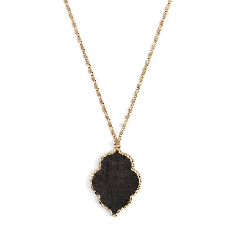 Cork Crest Necklace - Black