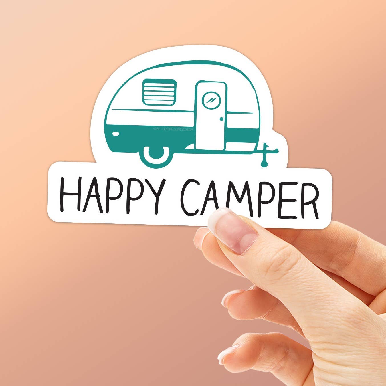 Happy Camper Sticker, Cute RV Bumper Stickers – Chelsea Pacifica