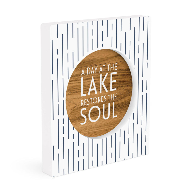 A Day at the Lake Restores... / 5.5x6.5 Cut Out Table Decor